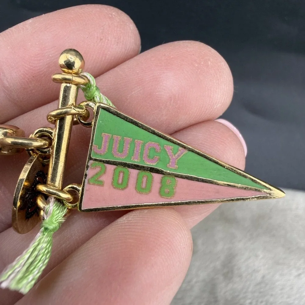Vintage Juicy Couture Charm Football 2008 Limited Edition Gold Tone‎ Signed